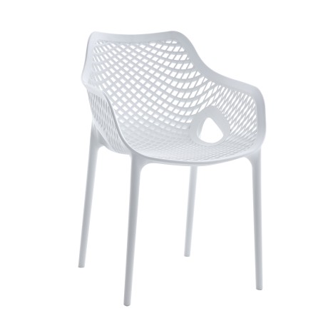 Kassandra Poly Arm Chair White Kassandra Poly Arm Chair White