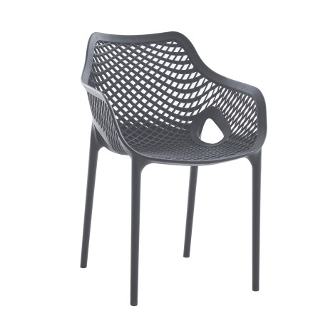 Kassandra Poly Arm Chair Dark Grey Kassandra Poly Arm Chair Dark Grey