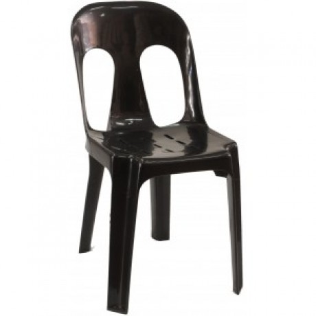 Pipee Slotted Chair, Black Pipee Slotted Chair, Black