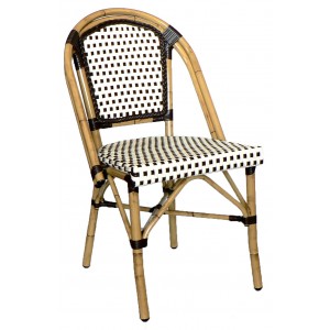 Rattan Wicker Sidechair (Chocolate/Chocolate)