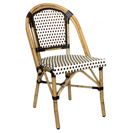 Rattan Wicker Sidechair (Chocolate/Chocolate)