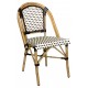 Rattan Wicker Sidechair (Chocolate/Chocolate)