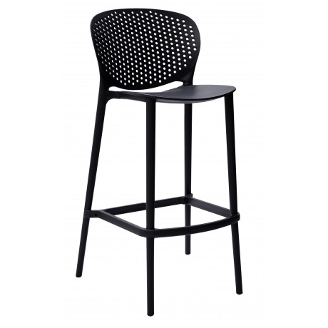 Pongo Polypropylene Bar Stool 750mm Seat Height "Black" Pongo Polypropylene Bar Stool 750mm Seat Height "Black"