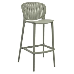 Pongo Polypropylene Bar Stool 750mm Seat Height "Moss Grey"