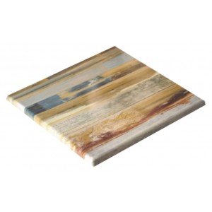 700mm Square Heatproof Table Top - RECLAIMED WOOD