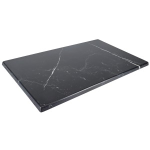 1200x800mm Rectangular Heatproof Table Top - Black Marble