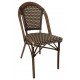 Rattan Wicker Sidechair (Dark/Chocolate)