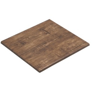 700mm Square Heatproof Table Top - ANTIQUITY WOOD